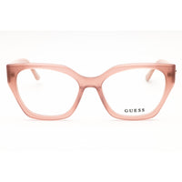 Guess Women's Eyeglasses - Shiny Beige Acetate Cat Eye Full Rim Frame | GU50112 057 ,