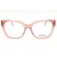 Guess Women's Eyeglasses - Shiny Beige Acetate Cat Eye Full Rim Frame | GU50112 0575 ,