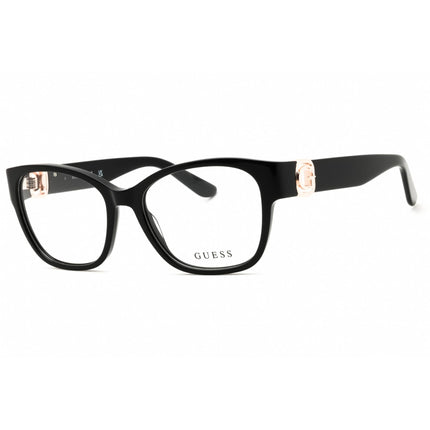 Guess Women's Eyeglasses - Shiny Black Rectangular Shape Full Rim Frame | GU50120 001 ,