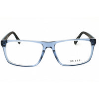 Guess Men's Eyeglasses - Shiny Blue Acetate Rectangular Full Rim Frame | GU50130 090 ,