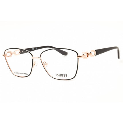Guess Women's Eyeglasses - Grey/Rose Gold Rectangular Full Rim Frame | GU50179 020 ,