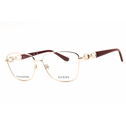 Guess Women's Eyeglasses - Pale Gold/Brown Metal Full Rim Frame, 55mm | GU50179 032 ,