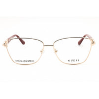 Guess Women's Eyeglasses - Pale Gold/Brown Metal Full Rim Frame, 55mm | GU50179 032 ,
