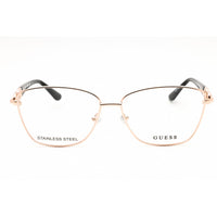 Guess Women's Eyeglasses - Shiny Rose Gold/Black Full Rim Frame, 57mm | GU50179 028 ,