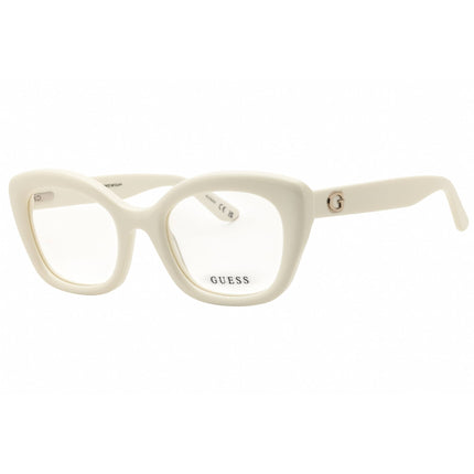 Guess Women's Eyeglasses - White Acetate Cat Eye Shape Full Rim Frame | GU50225 021 ,