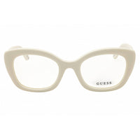 Guess Women's Eyeglasses - White Acetate Cat Eye Shape Full Rim Frame | GU50225 021 ,