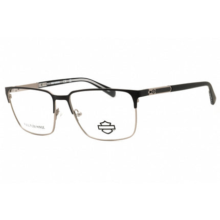 Harley Davidson Men's Eyeglasses - Black/Grey Rectangular Full Rim Frame | HD0976 005 ,