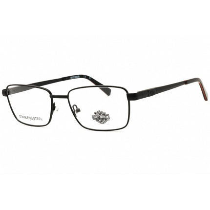 Harley Davidson Men's Eyeglasses - Shiny Black Metal Rectangular Frame | HD50112 001 ,