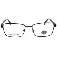 Harley Davidson Men's Eyeglasses - Shiny Black Metal Rectangular Frame | HD50112 001 ,