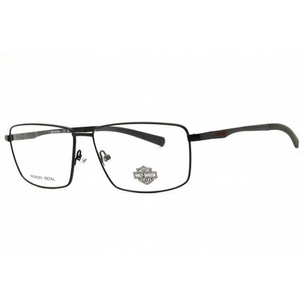 Harley Davidson Men's Eyeglasses - Matte Black Metal Rectangular Frame | HD50114 002 ,