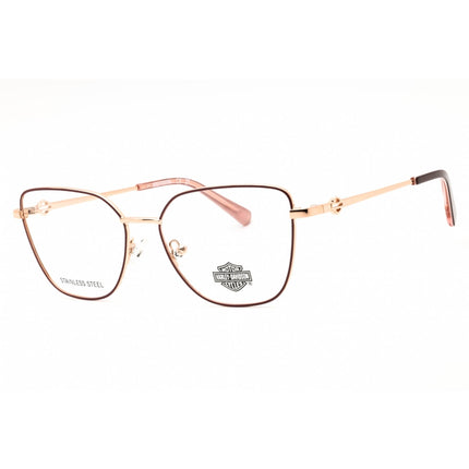 Harley Davidson Women's Eyeglasses - Shiny Bordeaux Metal Full Rim Frame | HD50118 069 ,