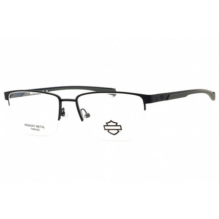Harley Davidson Men's Eyeglasses - Matte Blue Rectangular Half Rim Frame | HD50127 091 ,
