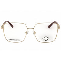Harley Davidson Men's Eyeglasses - Pale Gold Rectangular Full Rim Frame | HD50150 032 ,