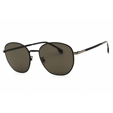 Hugo Boss Men's Sunglasses - Matte Black Round Full Rim Frame | 1671/F/SK 0003 IR ,