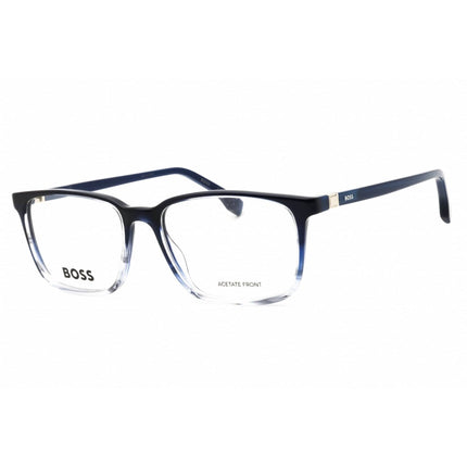 Hugo Boss Men's Eyeglasses - Dark Blue/Crystal Acetate Full Rim Frame | 1436 0HVE 00 ,