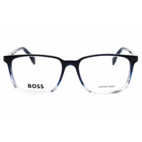 Hugo Boss Men's Eyeglasses - Dark Blue/Crystal Acetate Full Rim Frame | 1436 0HVE 00 ,