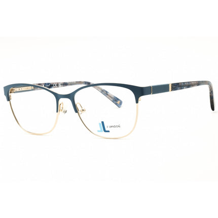 J. Landon Women's Eyeglasses - Matte Light Blue Metal Oval Full Rim Frame | JL5009 085 ,