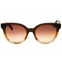 Longchamp Women's Sunglasses - Striped Honey/Brown Round Full Rim Frame | LO697S 701 ,