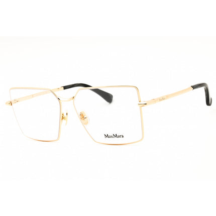 Max Mara Women's Eyeglasses - Shiny Deep Gold Rectangular Full Rim Frame | MM5177 030 ,