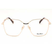 Max Mara Women's Eyeglasses - Shiny Rose Gold Rectangular Full Rim Frame | MM5187 028 ,