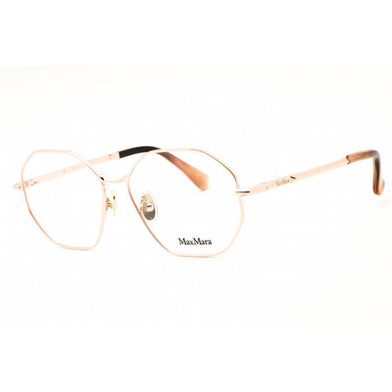 Max Mara Women's Eyeglasses - Pink Gold Metal Round Shape Full Rim Frame | MM5207 033 ,