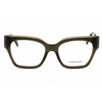 Salvatore Ferragamo Women's Eyeglasses - Transparent Khaki Full Rim | SF2983N 320 ,