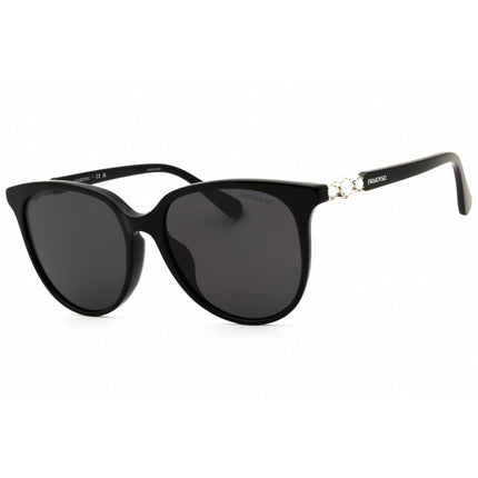 Swarovski Women's Sunglasses - Black Acetate Round Full Rim Frame | SK6023D 100187 ,