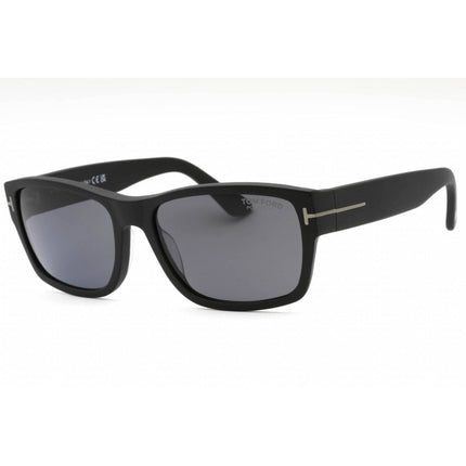 Tom Ford Men's Sunglasses - Matte Black Rectangular Shape Full Rim Frame | FT0445 02D ,