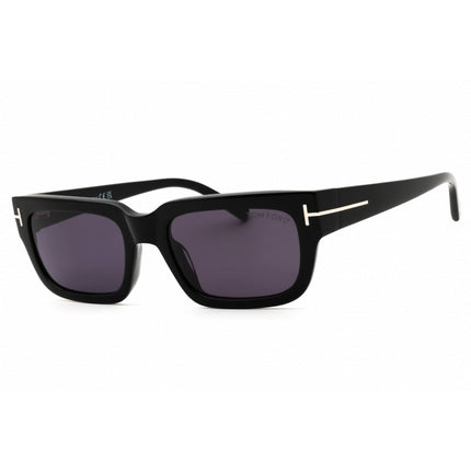 Tom Ford Unisex Sunglasses - Black Acetate Rectangular Full Rim Frame | FT1075 01A ,