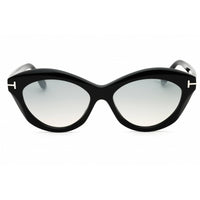 Tom Ford Women's Sunglasses - Shiny Black Acetate Cat Eye Full Rim Frame | FT1111 01C ,