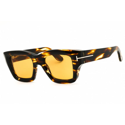 Tom Ford Men's Sunglasses - Dark Havana Rectangular Shape Full Rim Frame | FT1154 52E ,