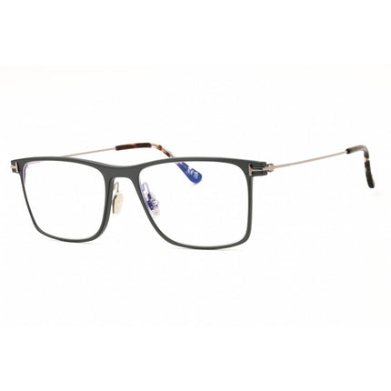 Tom Ford Men's Eyeglasses - Grey/Blue Metal Rectangular Full Rim Frame | FT5865-B 020 ,