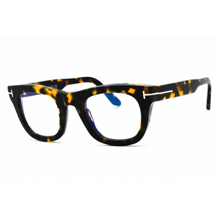 Tom Ford Men's Eyeglasses - Coloured Havana Rectangular Full Rim Frame | FT5872-B 055 ,