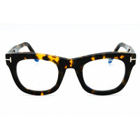 Tom Ford Men's Eyeglasses - Coloured Havana Rectangular Full Rim Frame | FT5872-B 055 ,