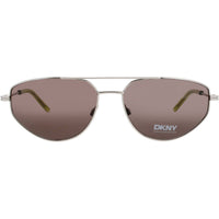 DKNY Women's Sunglasses - Satin Silver/Kiwi Geometric Full Rim Frame | DK117S 045 ,