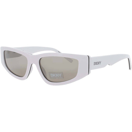 DKNY Women's Sunglasses - White Acetate Cat Eye Shape Full Rim Frame | DK560S 100 ,