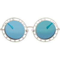 ELTON JOHN Unisex Sunglasses - Pale Gold Round Full Rim Frame | WALK OF FAME 2 GLDBU ,