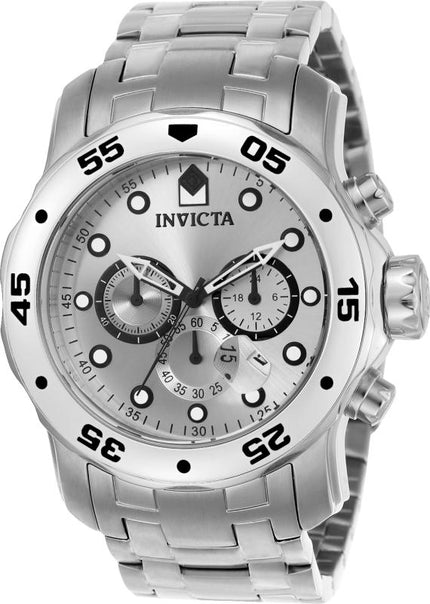 Invicta 0071 Men's Pro Diver SS Silver Dial Chronograph Watch ,