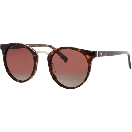 ELTON JOHN Women's Sunglasses - Tortoise Round Shape Full Rim Frame | PRODIGY 3 TKTFD ,