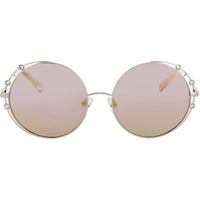 ELTON JOHN Women's Sunglasses - Gold Round Full Rim Frame | SHOOTING STAR 1 GLDSY ,