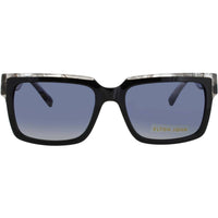 ELTON JOHN Women's Sunglasses - Black/Feather Full Rim Frame | HONKY CAT 4 BLKFT ,