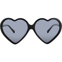 ELTON JOHN Women's Sunglasses - Black Acetate Heart Full Rim Frame | DGBYHEART 2 BLACK ,