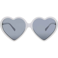 ELTON JOHN Women's Sunglasses - White Acetate Heart Full Rim Frame | DGBYHEART 3 WHITE ,
