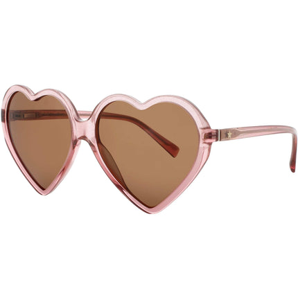 ELTON JOHN Women's Sunglasses - Glitter Pink Heart Full Rim Frame | DGBYHEART 6 GLPINK ,