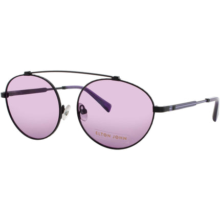 ELTON JOHN Women's Sunglasses - Black/Purple Glitter Full Rim Frame | DREAMER 1 MTB ,
