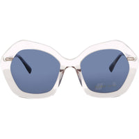 ELTON JOHN Women's Sunglasses - Champagne Geometric Full Rim Frame | A-LIST 4 CHBLH ,