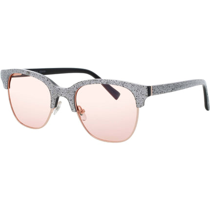 ELTON JOHN Women's Sunglasses - Silver Glitter Round Full Rim Frame | BEEHIVE 2 GLDGL ,