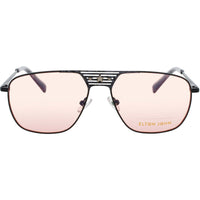 ELTON JOHN Women's Sunglasses - Matte Black Aviator Full Rim Frame | CONCORDE2 KBPAY ,