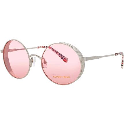 ELTON JOHN Women's Sunglasses - Pale Gold/Rose Round Full Rim Frame | HIPPIE FKGIF ,