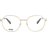 Moschino Women's Eyeglasses - Rose Gold Metal Oval Shape Full Rim Frame | MOS586 000 ,